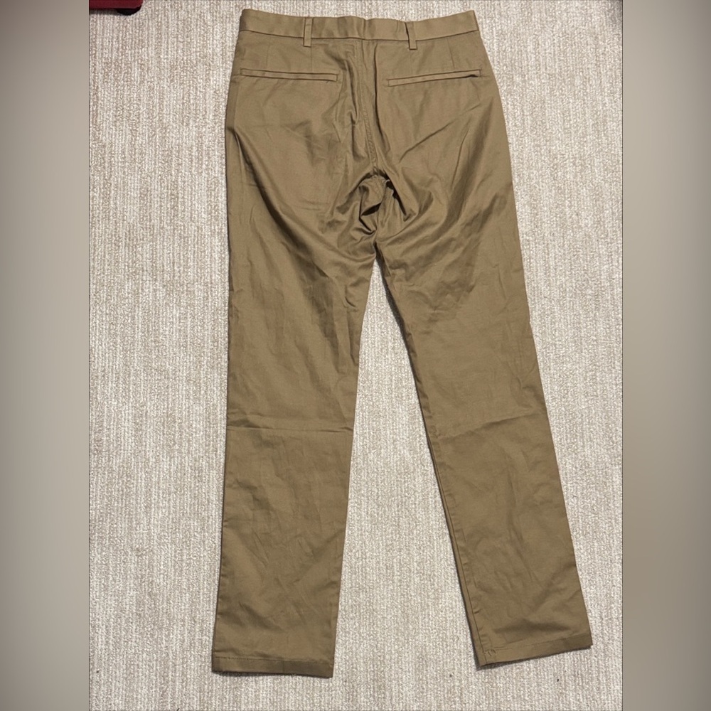 Baubax Mens 30x32 Slim Brown Bamboo Cotton Chino Pants Trousers Casual - Picture 8 of 10